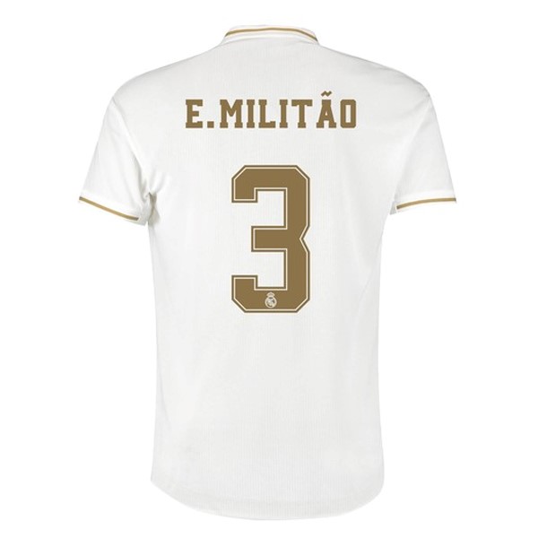 Camiseta Real Madrid NO.3 E.Militão 1ª Kit 2019 2020 Blanco